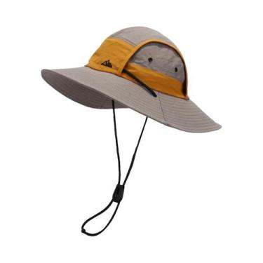 Imagem de Chapéu Unissex De Secagem Rápida Com Aba Larga Para Proteção Solar No 