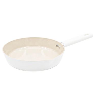 Imagem de Frigideira de Indução Antiaderente Cerâmica Chicago Branca 24cm 1 peça - Casambiente AL249/Avulso