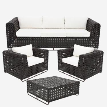 Imagem de Conjunto De Sofá Completo de Varanda Modelo Fúcsia - Trama Móveis, Pre