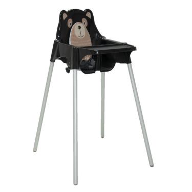 Imagem de Cadeira para Refeição Infantil Tramontina Teddy em Polipropileno Preto