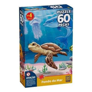 Imagem de Quebra cabeça fundo do mar com 60 peças - grow - 4240