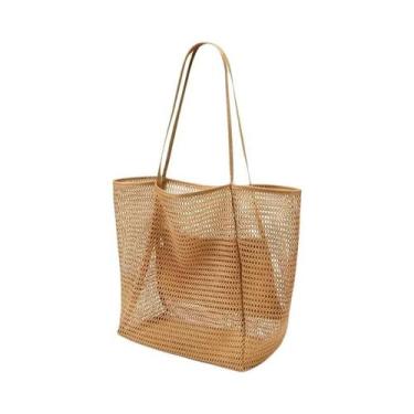 Imagem de Bolsa De Praia Feminina De Grande Capacidade, Bolsa De Ombro Durável E