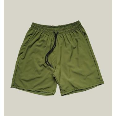 Imagem de Shorts Praia Masculino Elastano Premium WSS Basic, Verde militar, M, M