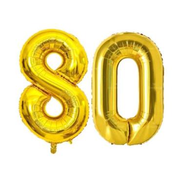 Imagem de Balões De Números Dourados De 40 Polegadas Para Decoração De Aniversár