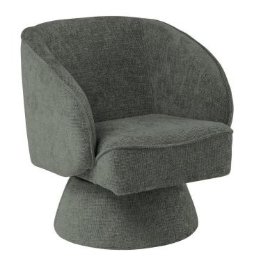 Imagem de Poltrona Decorativa Agnes Base Giratória Linhão Aveludado Verde - Nexta Casa