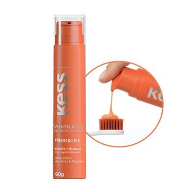 Imagem de Pasta de Dente Gel Dental Creme Whitedelicious Kess Pêssego Ice 60g