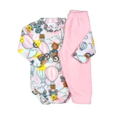 Imagem de Conjunto Body E Calça Soft Pettenati Soft Bebê Bodie, Urso balão rosa 