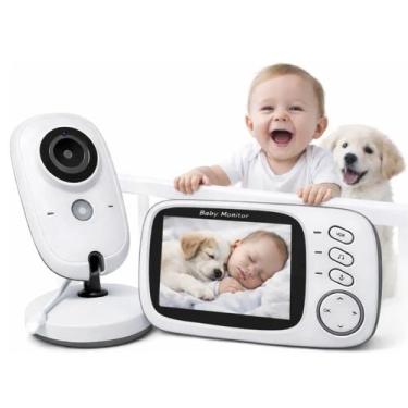 Imagem de Babá Eletrônica Digital Com Tela Monitor Bebê Controle Temperatura Em 