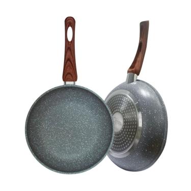 Imagem de Frigideira Cinza com Revestimento Cerâmico em Alumínio 24CM 1,5L Cabo Baquelite Soft Touch para Cozimento Uniforme