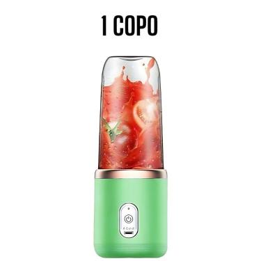 Imagem de Espremedor Portátil Popyo para Suco e Smoothie 400 ml 6 Lâminas em Aço Inox Verde OEM