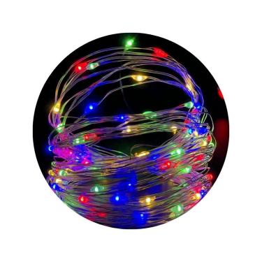 Imagem de Fio de Fada LED para Decoração Kit 06 Fios de 10 Metros 100 Leds por Cordão Baixo Consumo Colorido Wincy