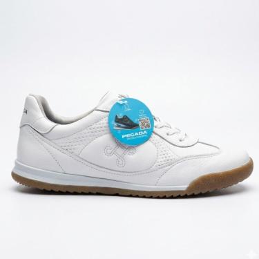 Imagem de Tênis Feminino Pegada Couro Confortável - Branco-Feminino