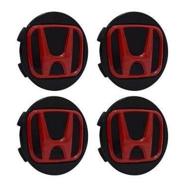 Imagem de Jogo de Calotinhas 55mm Centro de Roda Esportiva KRMAI Honda Civic SI 