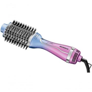 Imagem de Escova Secadora ES-JU-03 Formato Elétrico 1200W com Cerâmica Titânio Tourmaline Azul Mondial Bivolt