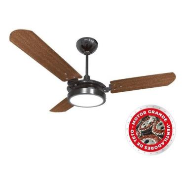Imagem de Ventilador de Teto Ventex Valen LED 3 Pás Preto Mogno 150W, 110V