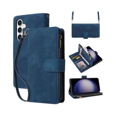 Imagem de Capa Carteira Transversal Com Zíper Para Samsung Galaxy S25 Ultra S24 