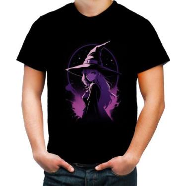 Imagem de Camiseta Colorida Bruxa Halloween Púrpura Festa 7 - Kasubeck Store®, I