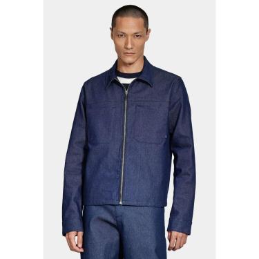 Imagem de Jaqueta Jeans Aramis Com Zíper e Bolsos Azul Escuro-Masculino