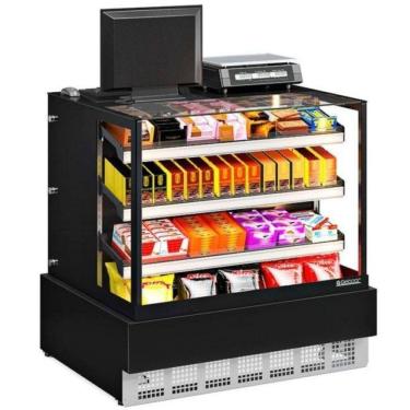 Imagem de Vitrine Neutra Aberta- Caixa Conveniência Gourmet Mgex100 Preto Gelopar Bivolt