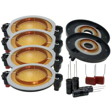 Imagem de 2x Reparos Tweeter ST400 4 Reparo Driver D250X e 6 Capacitor - NTV SOM
