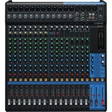 Imagem de Mesa De Som 20 Canais Yamaha MG20 Mixer Analógica, Preto Bivolt