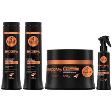 Imagem de Haskell Encorpa Cabelo Engrossador Completo 4 Itens 300ml - Haskell Co