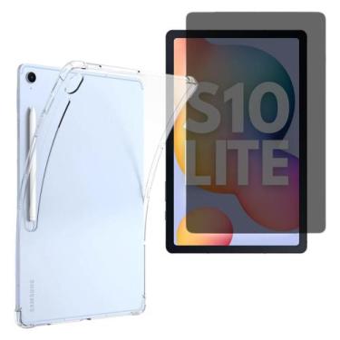 Imagem de Capinha Transparente Capa Para Tablet Samsung S10 Lite Kit Película Vi