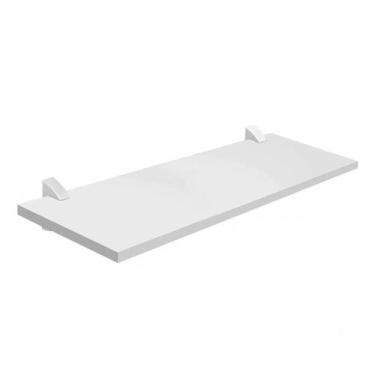 Imagem de Prateleira Moderna Parede Sala Quarto Mdf Branca 60x20cm - Pratikos De