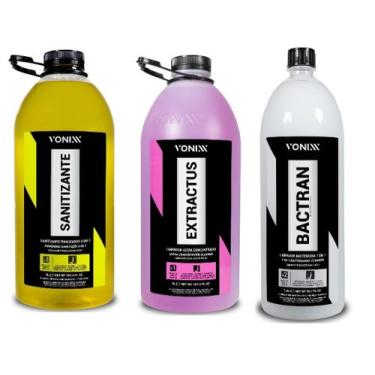 Imagem de kit sistema vsc sanitizante 3L, extractus 3L bactran 1,5L VONIXX