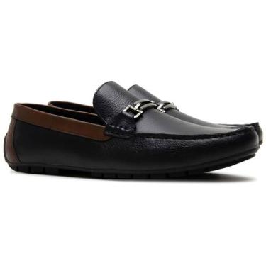 Imagem de Mocassim Couro Freeway Roma Metal Masculino - Preto, 41