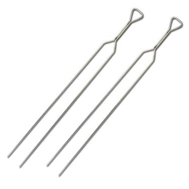 Imagem de Kit 2 Espeto Inox Duplo Festas Comunidades Costelão 105cm - Gastrobel