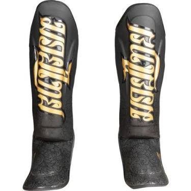 Imagem de Caneleira para Muay Thai e Kickboxing NONG HAN - Top Ten, GG, Preto