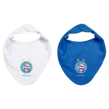 Imagem de Kit Babador Bandana Bebê Bahia 2 Pçs Torcida Baby
