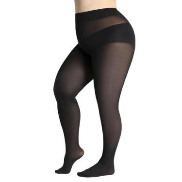 Imagem de Meia-calça feminina clássica preta grande, um pacote - NONE, BR-G3, Pr