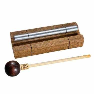 Imagem de Sino Pin Meditação Som Feng Shui Budista Relaxante Madeira - M3 Decora