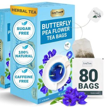 Imagem de Chá de flor de ervilha-borboleta LeafLea 80 sachês