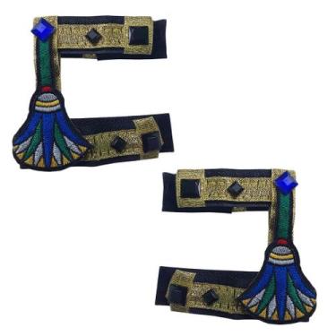 Imagem de Bracelete Rainha do Egito Dourado com Pedras - Extra Festas