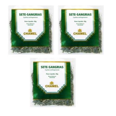 Imagem de Chá Sete Sangrias Natural Kit 3 Pacotes Chamel