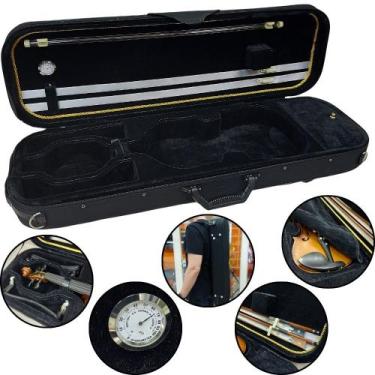 Imagem de Estojo Case Violino 4/4 Marinos Retangular Térmico Com Higrômetro E Mo