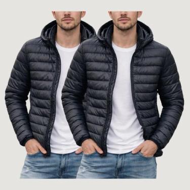Imagem de Kit 2 Jaquetas Masculina Bombojaco Puffer Impermeável Capuz - Jaqueta,