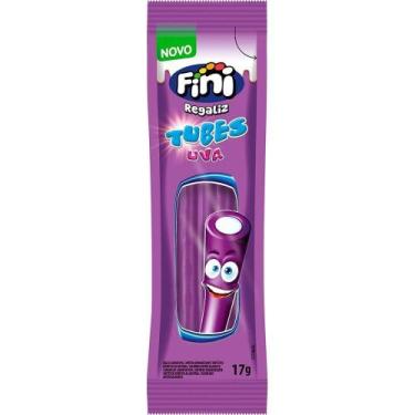 Imagem de Bala Fini Regaliz Tubes Brilho Uva 15g Embalagem com 12 Unidades