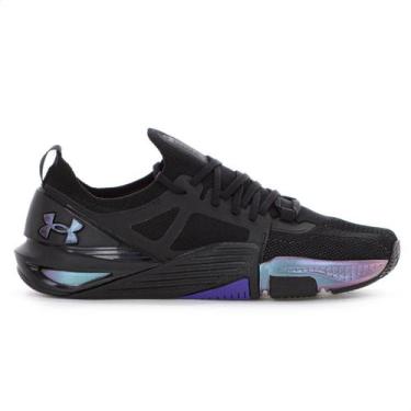 Imagem de Tênis Under Armour Tribase Cross 2 Preto e Roxo - Masculino, 43, Preto