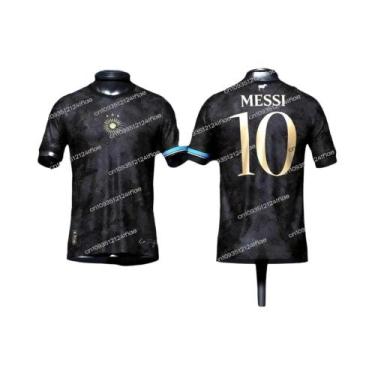 Imagem de Camisa De Futebol Comemorativa Argentina Messi Para Meninos 2026 Ediçã