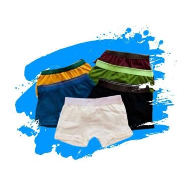 Imagem de Kit Cueca Box lisa c 3 peças Infantil Tamanho 2 anos - SGB MODAS E VAR