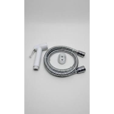 Imagem de Ducha Higiênica Flexível com Suporte Branco Cromado - Congratulations 