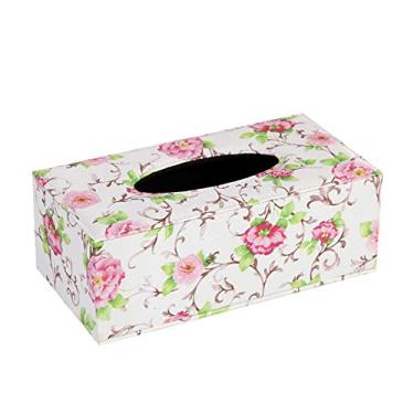 Imagem de Elonglin Capa de Caixa de Guardanapo Retangular Caixa de Tecido de Couro para Casa Carro Caixa de Lenços de Papel I G