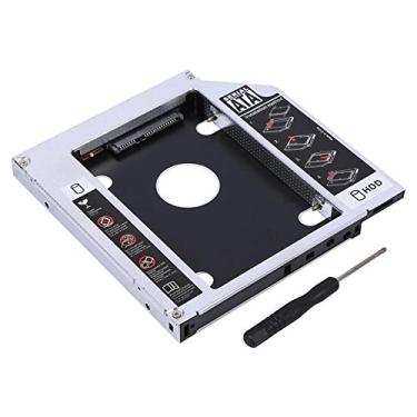 Imagem de Walfront Caddy Tray de Alumínio 12,7 mm SATA HDD HD SSD Compartimento para 12,7 mm Laptop CD / DVD-ROM Compartimento Óptico Slot (para SSD e HDD)