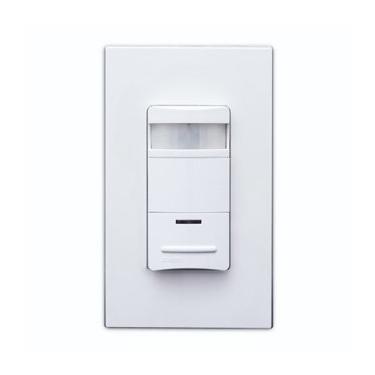 Imagem de Leviton MDS15-I Lev-Lok Dispositivo de fiação modular DG PIR Interruptor de parede sensor de ocupação com tecnologia autoadaptável, cinza