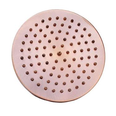 Imagem de 8 polegadas Cobre Vermelho Vintage Antigo Latão Forma Redonda Banheira Rainfall Chuveiro/Acessório de banheiro (Padrão 1/2 polegada), H