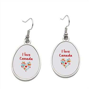 Imagem de Brinco I Love Canada – Brincos pendentes para meninas – Presente de festa de aniversário dos namorados